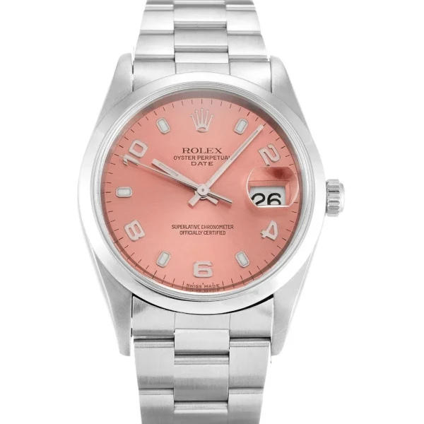 Replica Rolex Oyster Perpetual Date Salmon Dial 15200 34 mm