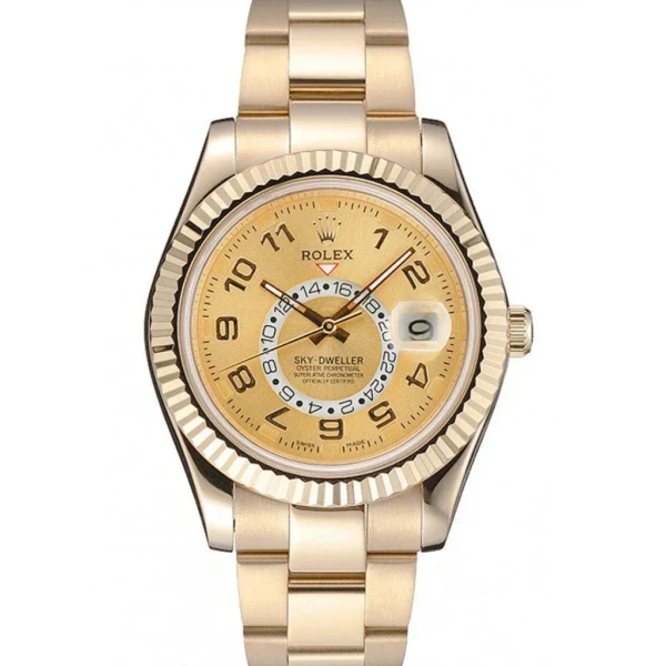 Replica Rolex Sky-Dweller Gold Dial 80243