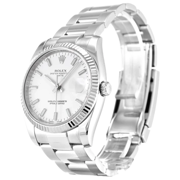 Replica Rolex Oyster Perpetual Date White Dial 115234 34 mm