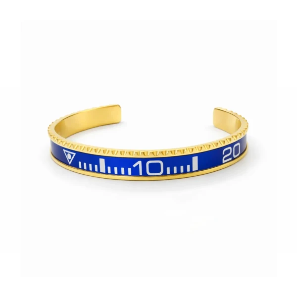 Bluesy Blue Submariner Gold Tone Bracelet