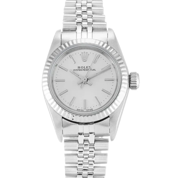 Replica Rolex Oyster Perpetual Lady Silver Dial 67194 24 mm