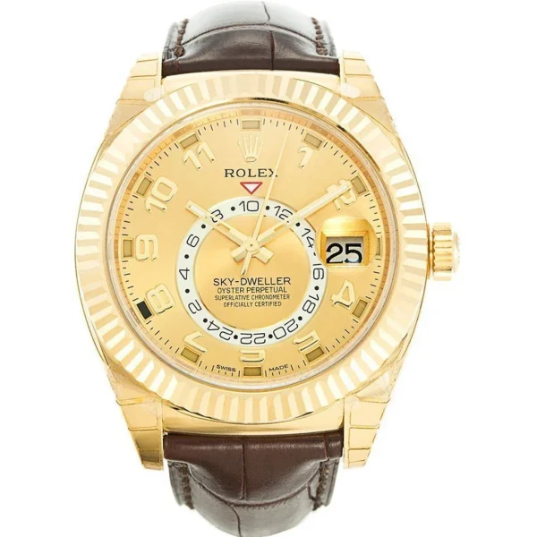 Replica Rolex Sky-Dweller Gold Dial 326138