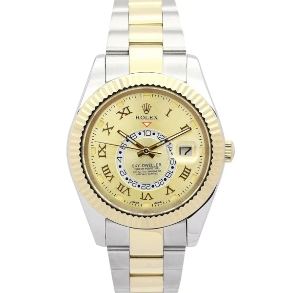 Replica Rolex Sky-Dweller Gold Dial 326938-2