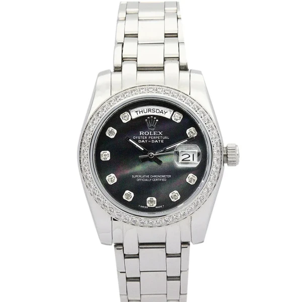 Replica Rolex Day-Date Black Dial 118346 36 mm