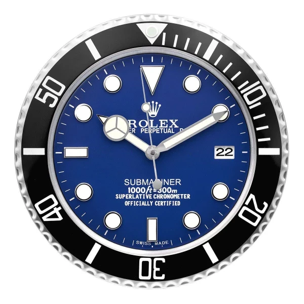 ROLEX WALL CLOCK – SUBMARINER BLACK/BLUE