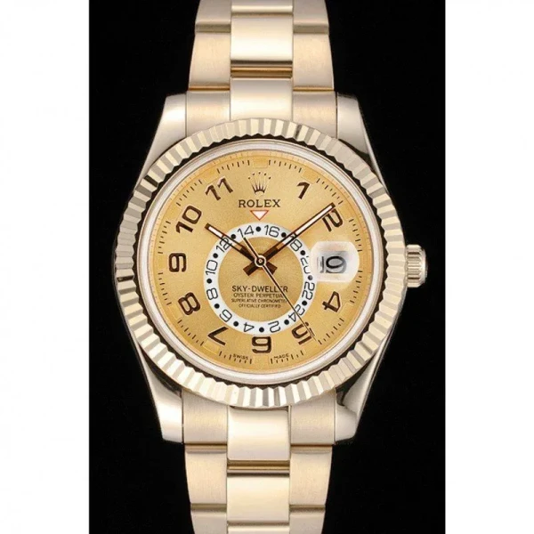 Replica Rolex Sky-Dweller Gold Dial 80243