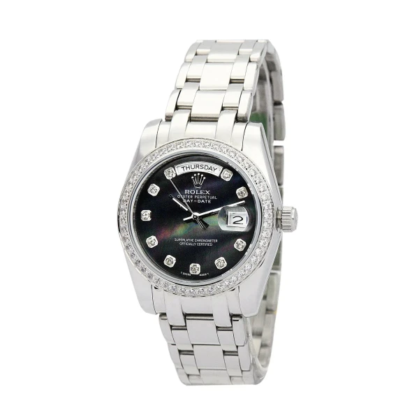 Replica Rolex Day-Date Black Dial 118346 36 mm