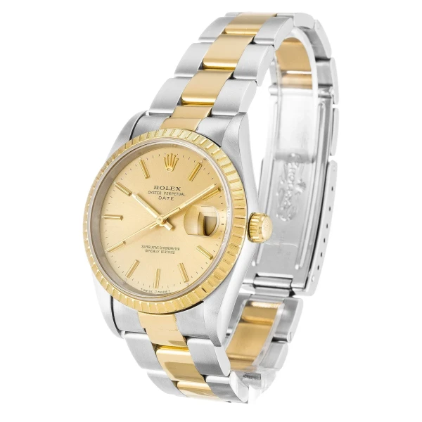 Replica Rolex Oyster Perpetual Date Champagne Dial 15223 34 mm