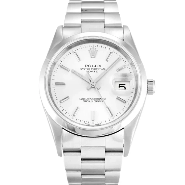 Replica Rolex Oyster Perpetual Date Silver Dial 15200 34 mm