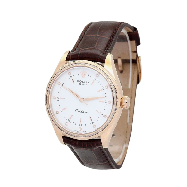 Replica Rolex Cellini White Dial 5310 Rose Gold