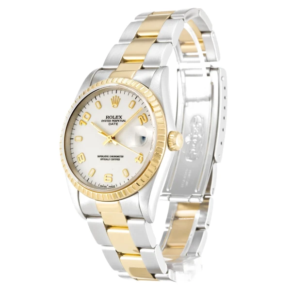 Replica Rolex Oyster Perpetual Date White Dial 15223 34 mm