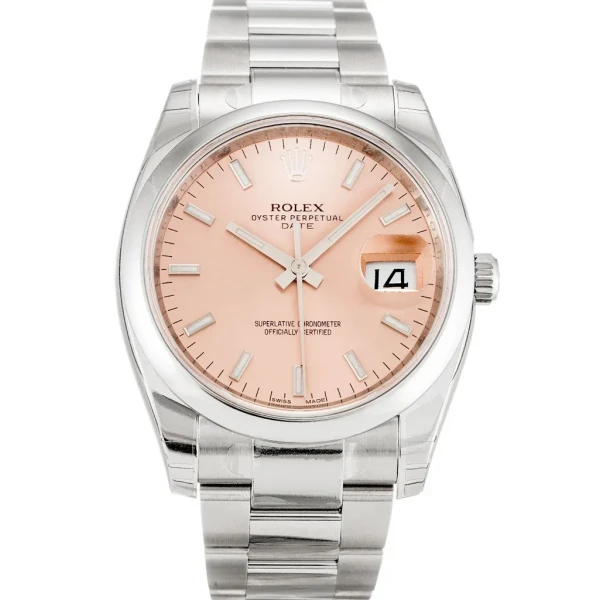 Replica Rolex Oyster Perpetual Date Salmon Dial 115200 34 mm