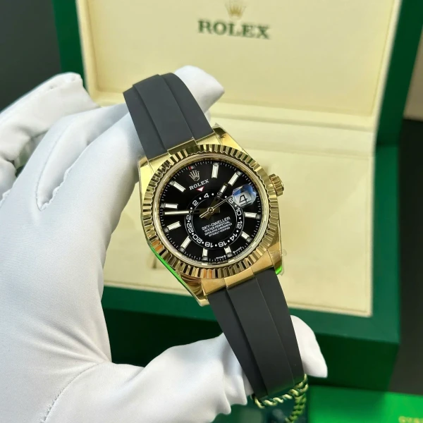 Replica Rolex Sky-Dweller Black Dial 326238