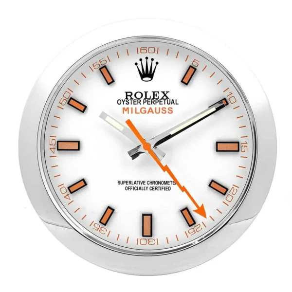ROLEX WALL CLOCK – MILGAUSS WHITE
