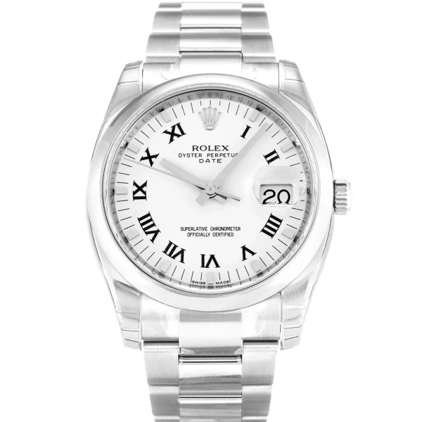 Replica Rolex Oyster Perpetual Date White Dial 115200 34 mm