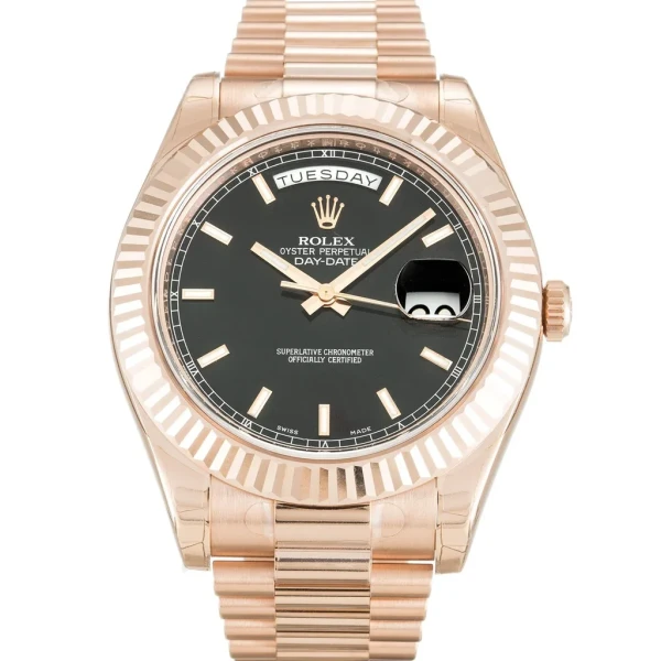 Replica Rolex Day-Date II Black Dial 218235-2 40 mm