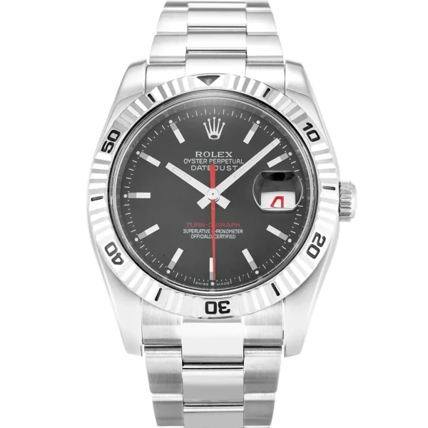 Replica Rolex Datejust Turn-O-Graph Grey Dial 116264-2 36 mm