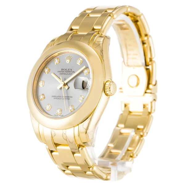 Replica Rolex Pearlmaster Silver Dial 81208
