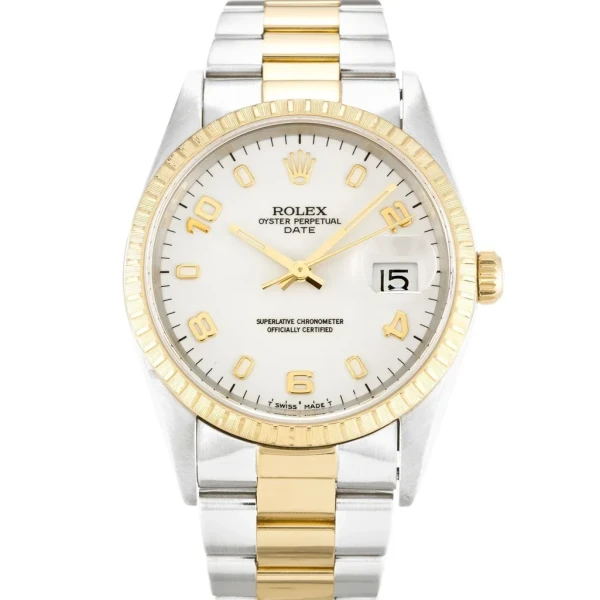 Replica Rolex Oyster Perpetual Date White Dial 15223 34 mm