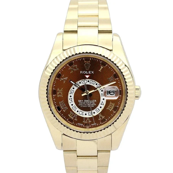 Replica Rolex Sky-Dweller Brown Dial 326938